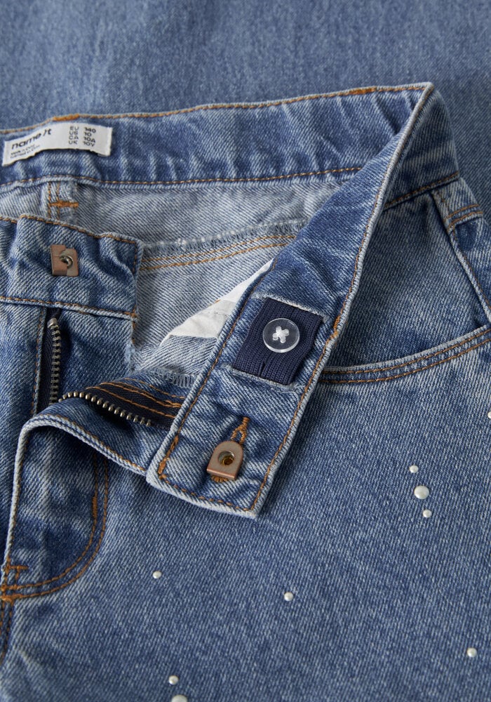 Name It NKFROSE WIDE DECOR JEANS 4760-IM Medium Blue Denim