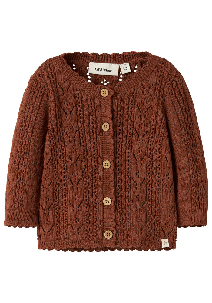 Lil' Atelier NBFKAJSA KAS LS KNIT CARD LIL Maple Syrup
