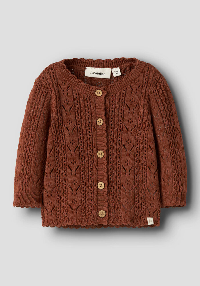 Lil' Atelier NBFKAJSA KAS LS KNIT CARD LIL Maple Syrup