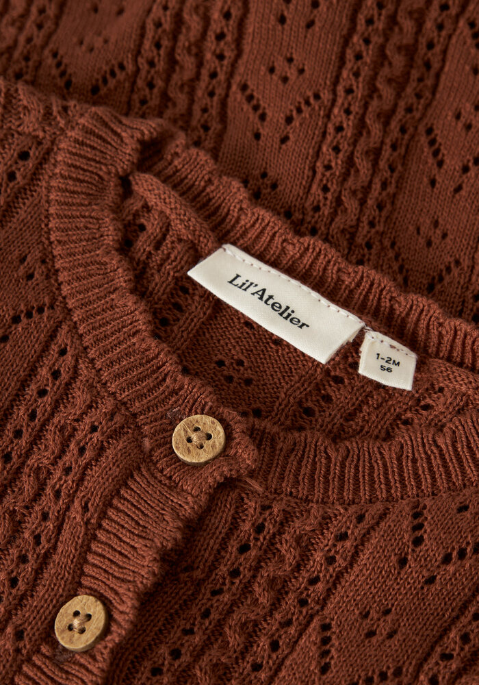 Lil' Atelier NBFKAJSA KAS LS KNIT CARD LIL Maple Syrup