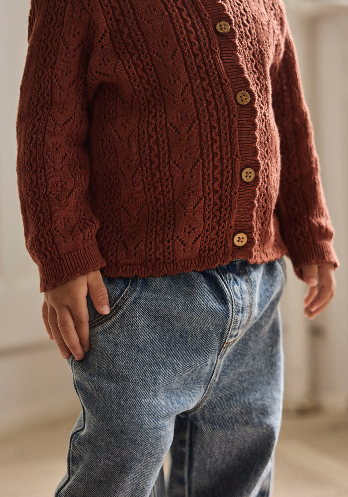 Lil' Atelier NBFKAJSA KAS LS KNIT CARD LIL Maple Syrup