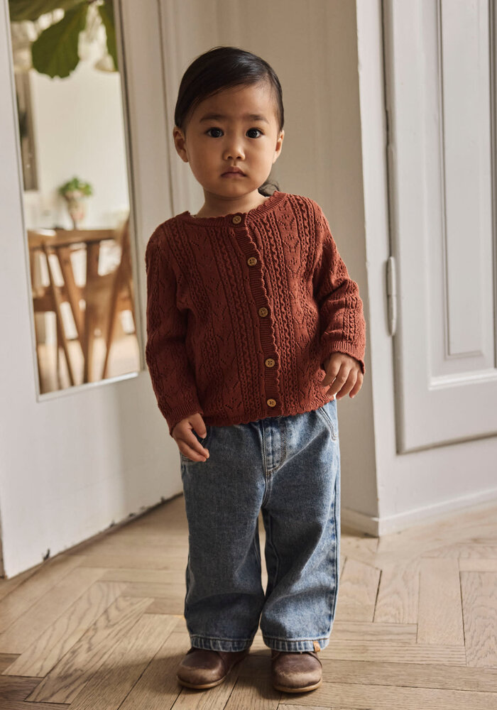 Lil' Atelier NBFKAJSA KAS LS KNIT CARD LIL Maple Syrup