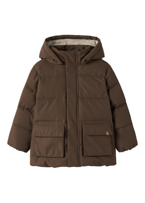 Lil' Atelier Lil' Atelier NMMLAMEDOW03 PUFFER JKT FO LIL Dark Earth