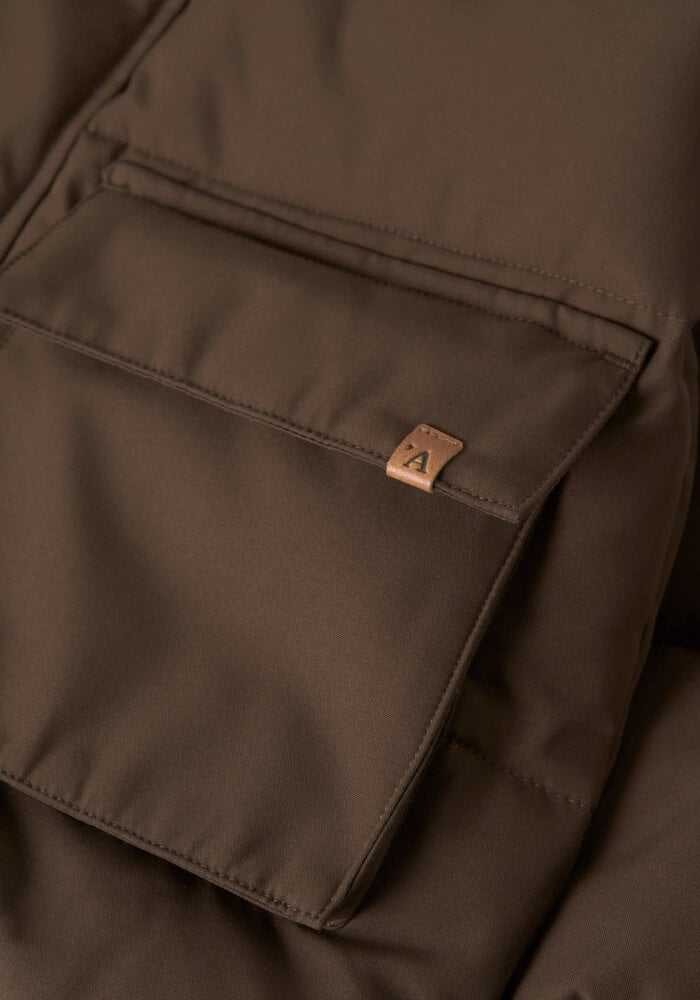 Lil' Atelier NMMLAMEDOW03 PUFFER JKT FO LIL Dark Earth