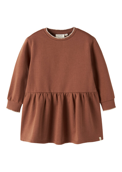 Lil' Atelier Lil' Atelier NMFKILANO RUJ LS LOOSE SWEAT DRESS LIL Maple Syrup