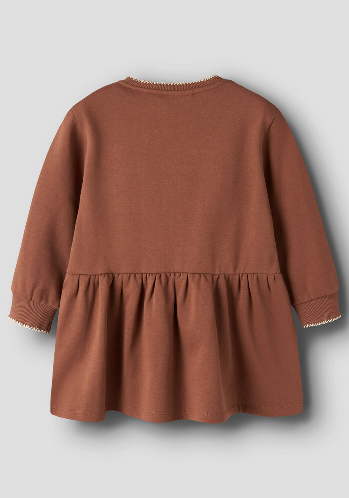Lil' Atelier NMFKILANO RUJ LS LOOSE SWEAT DRESS LIL Maple Syrup