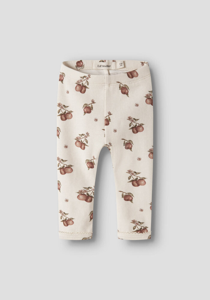 Lil' Atelier NBFGAYO SIG SLIM LEGGINGS LIL Turtledove APPLE