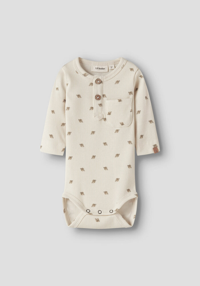Lil' Atelier NBMLAVO ENO LS SLIM BODY LIL Turtledove PLANETS