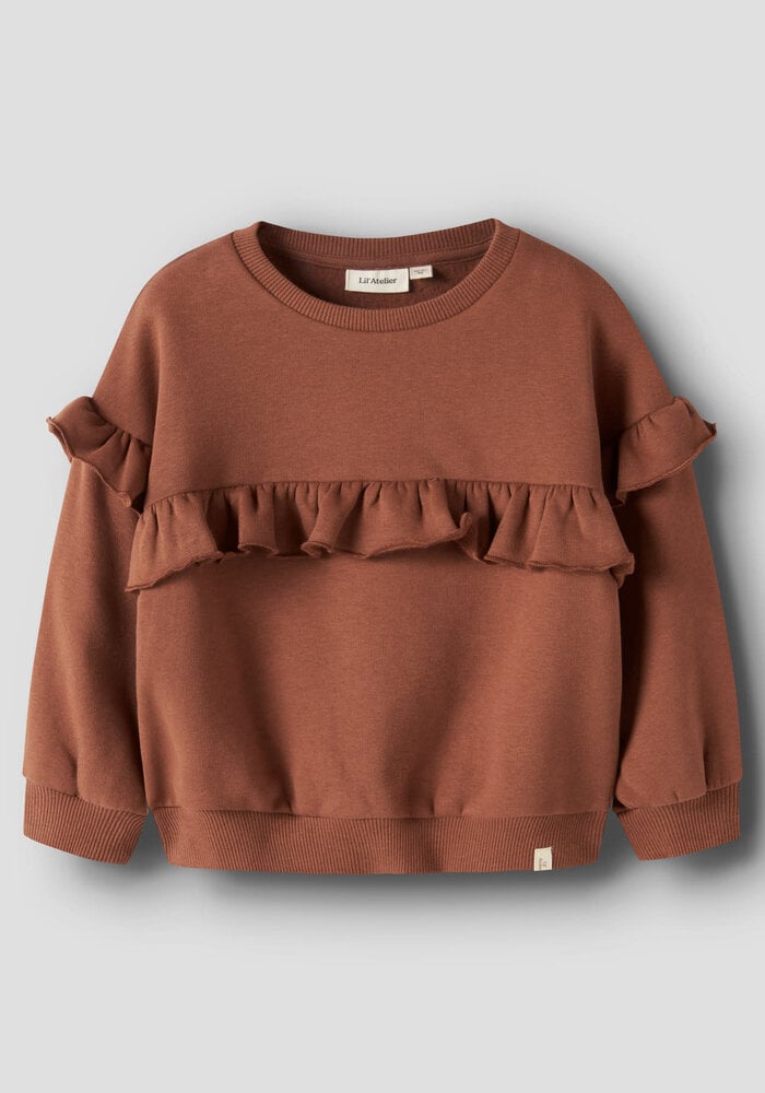 Lil' Atelier NMFILONDON RIK LS LOOSE SWEAT LIL Maple Syrup