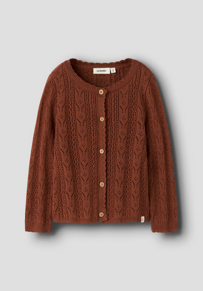 Lil' Atelier NMFKAJSA KAS LS KNIT CARD LIL Maple Syrup