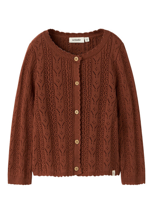 Lil' Atelier Lil' Atelier NMFKAJSA KAS LS KNIT CARD LIL Maple Syrup