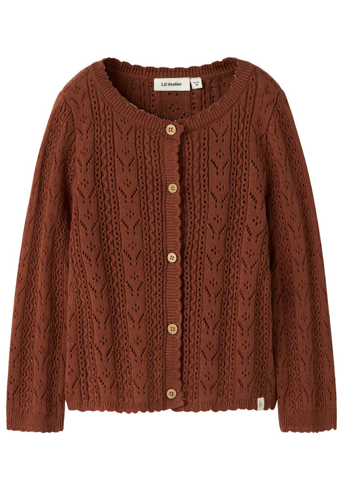 Lil' Atelier NMFKAJSA KAS LS KNIT CARD LIL Maple Syrup