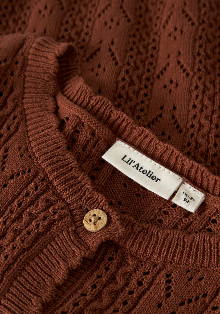 Lil' Atelier NMFKAJSA KAS LS KNIT CARD LIL Maple Syrup