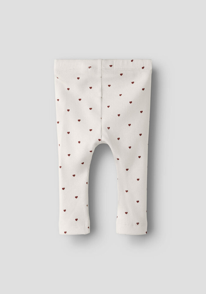 Lil' Atelier -NBFGAGO SLIM LEGGING LIL NOOS Coconut Milk HEART