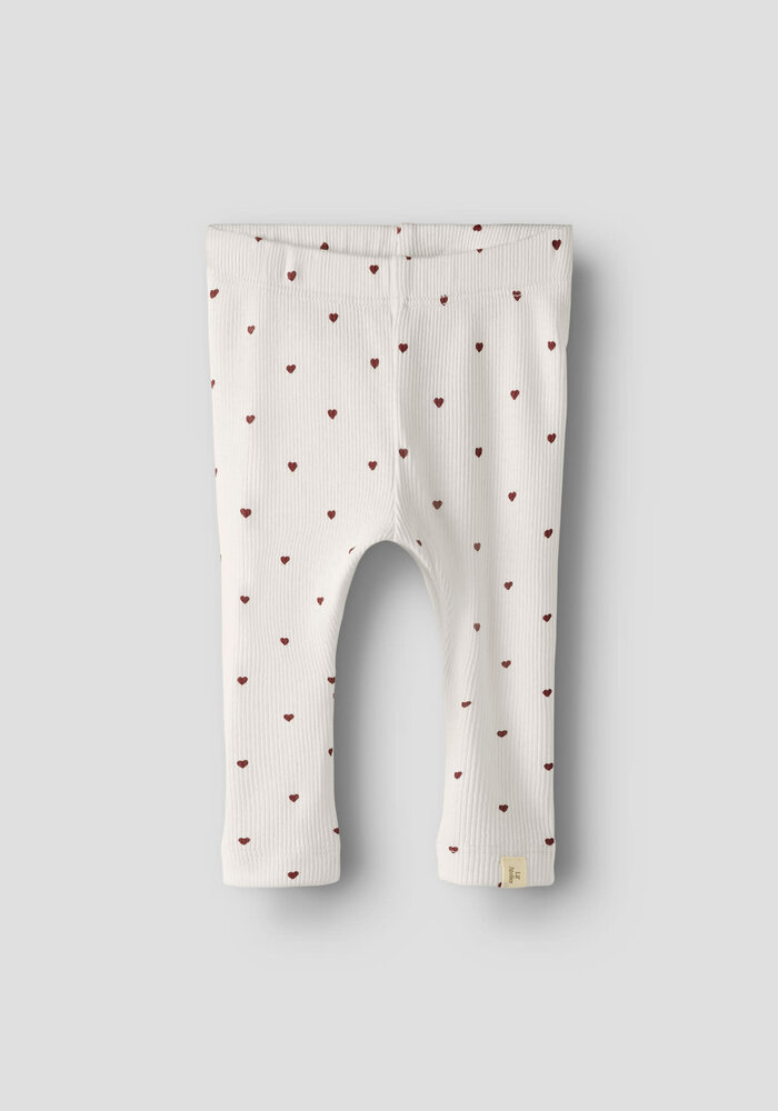Lil' Atelier -NBFGAGO SLIM LEGGING LIL NOOS Coconut Milk HEART