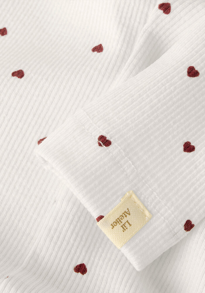 Lil' Atelier -NBFGAGO SLIM LEGGING LIL NOOS Coconut Milk HEART