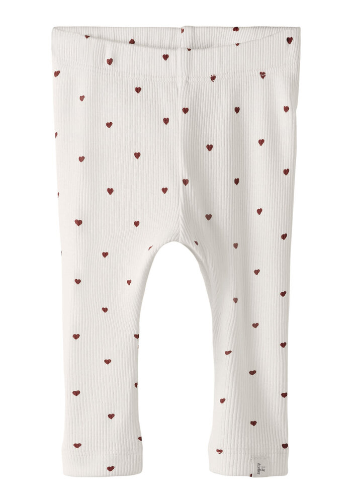 Lil' Atelier -NBFGAGO SLIM LEGGING LIL NOOS Coconut Milk HEART