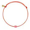 Bibi Camille Lips Pink Rope Bracelet Light Pink Enamel Silver