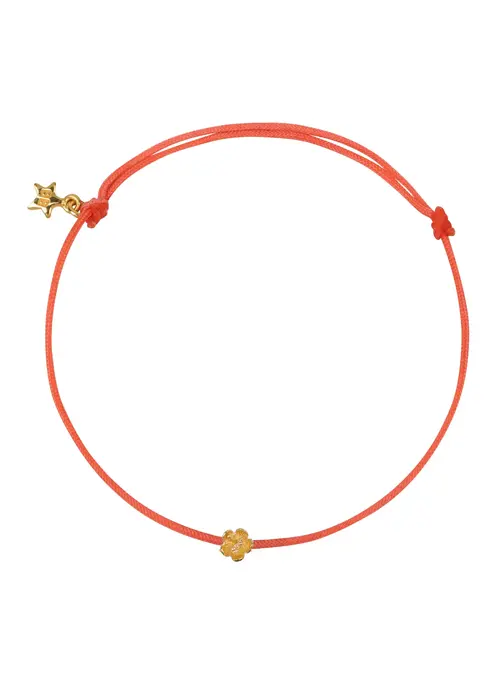 Bibi Camille Bibi Camille Mini Flower Rope Bracelet Pink Gold