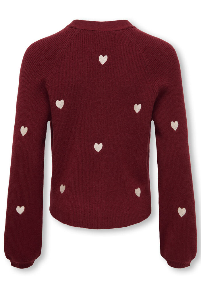 ONLY KOGDANA LIFE LS HEART VNECK CARDIGAN KNT Purple