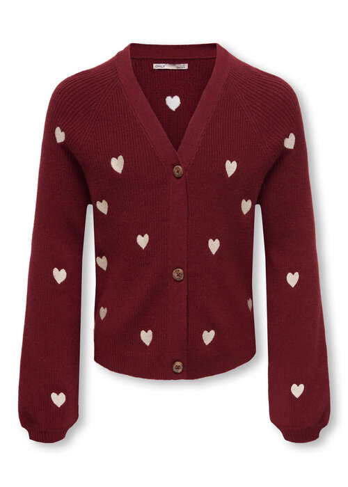 Only Kids ONLY KOGDANA LIFE LS HEART VNECK CARDIGAN KNT Purple