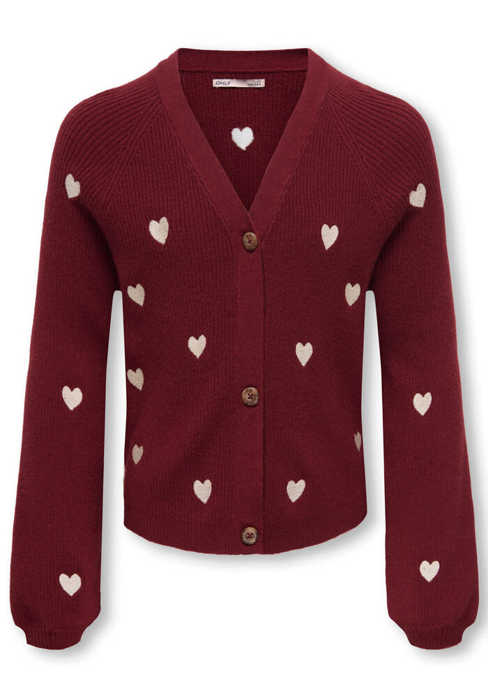 ONLY KOGDANA LIFE LS HEART VNECK CARDIGAN KNT Purple