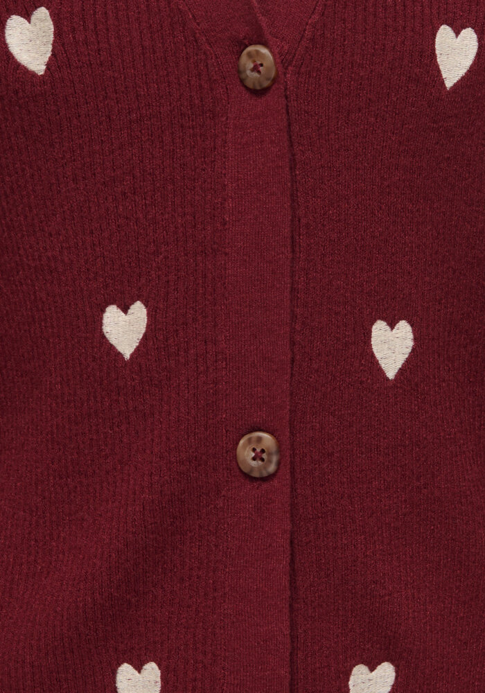 ONLY KOGDANA LIFE LS HEART VNECK CARDIGAN KNT Purple