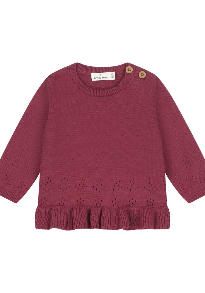 A Tiny Story baby pullover Dark red