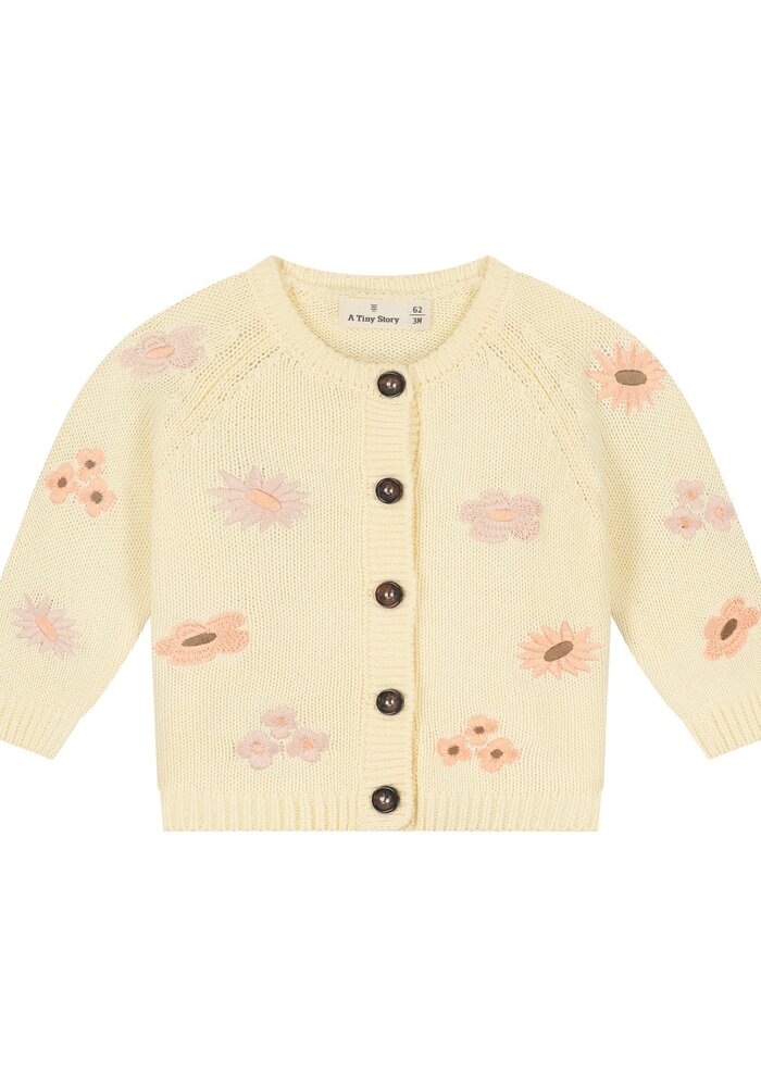 A Tiny Story baby cardigan Ivory1