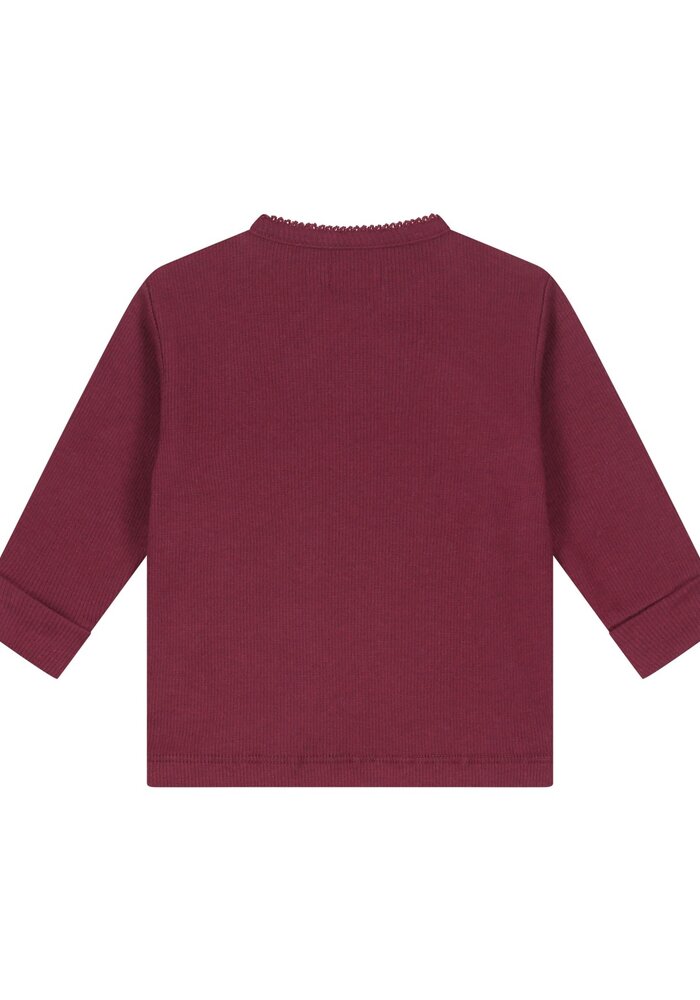 A Tiny Story baby t-shirt long sleeve Dark red