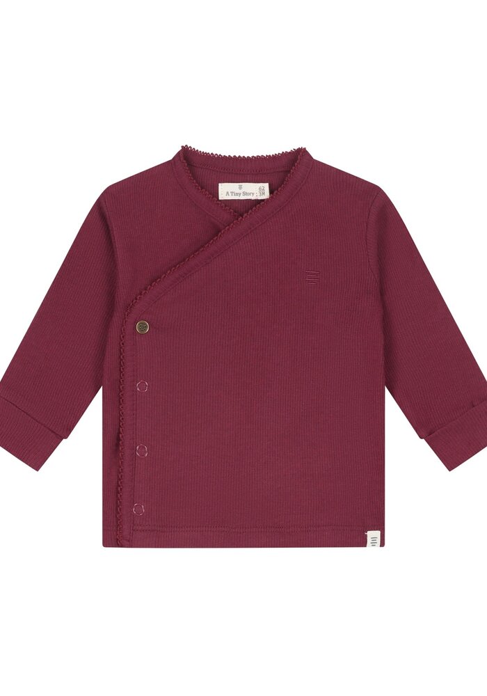 A Tiny Story baby t-shirt long sleeve Dark red