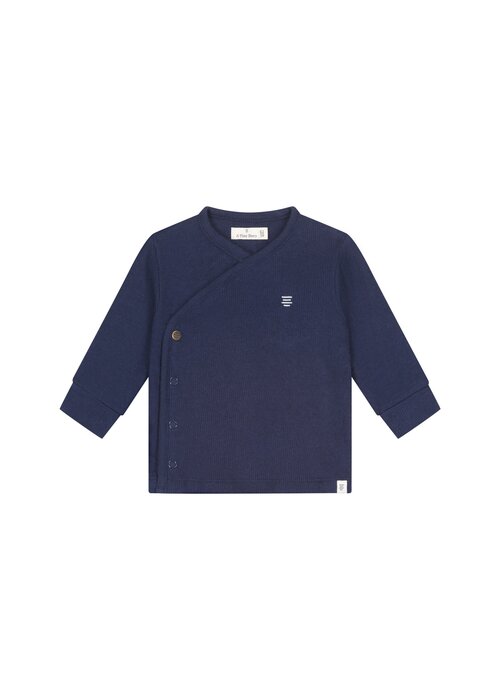 A TINY STORY A Tiny Story baby t-shirt long sleeve Dark Blue Ocean