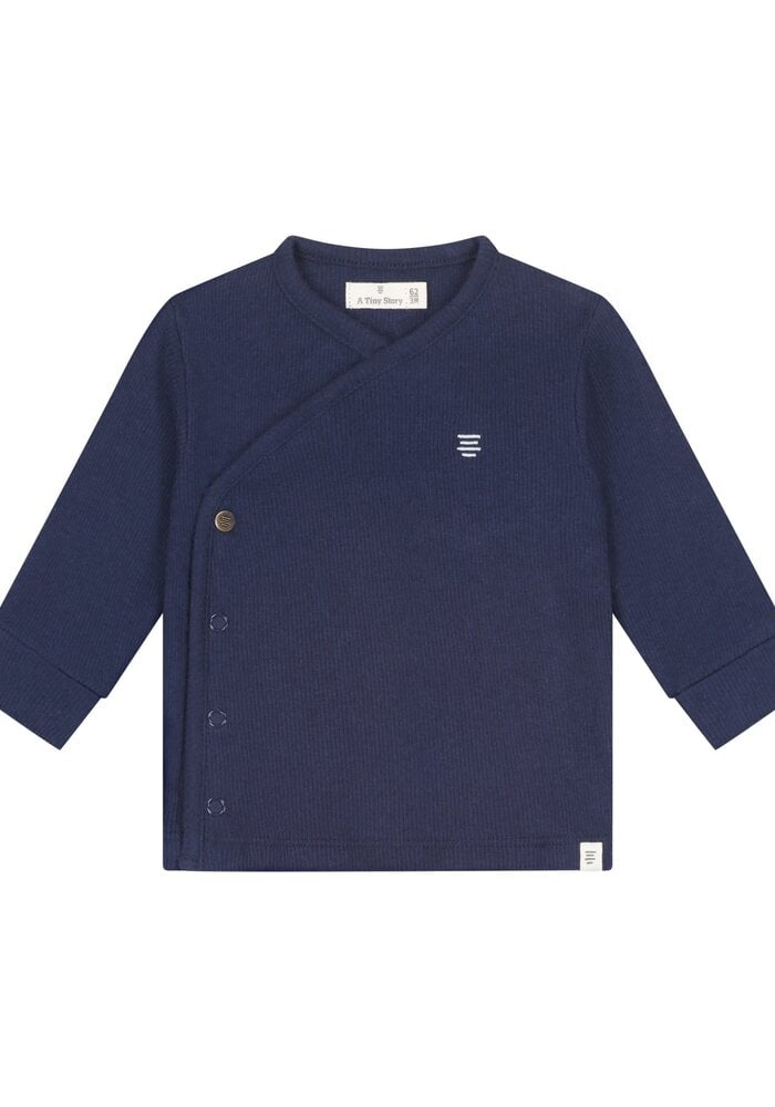 A Tiny Story baby t-shirt long sleeve Dark Blue Ocean