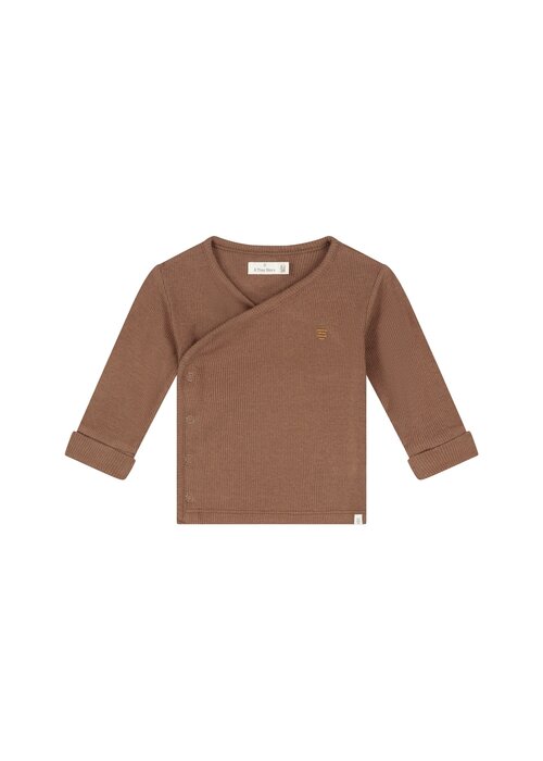 A TINY STORY A Tiny Story baby t-shirt long sleeve Coffee