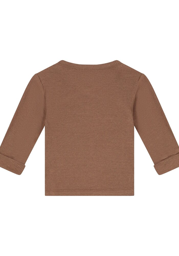 A Tiny Story baby t-shirt long sleeve Coffee