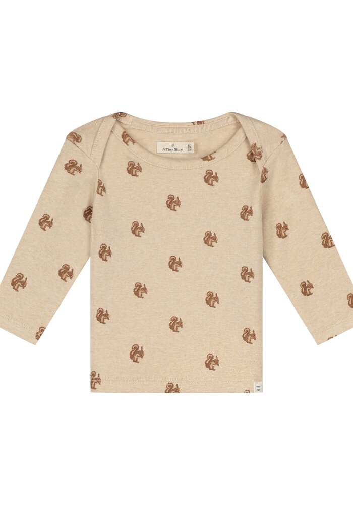 A Tiny Story baby t-shirt long sleeve Beige melange