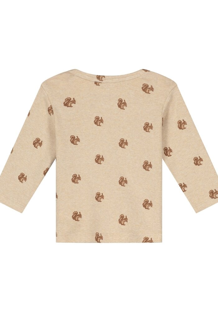A Tiny Story baby t-shirt long sleeve Beige melange
