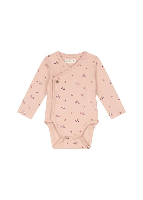 A TINY STORY A Tiny Story baby romper long sleeve Old pink IV