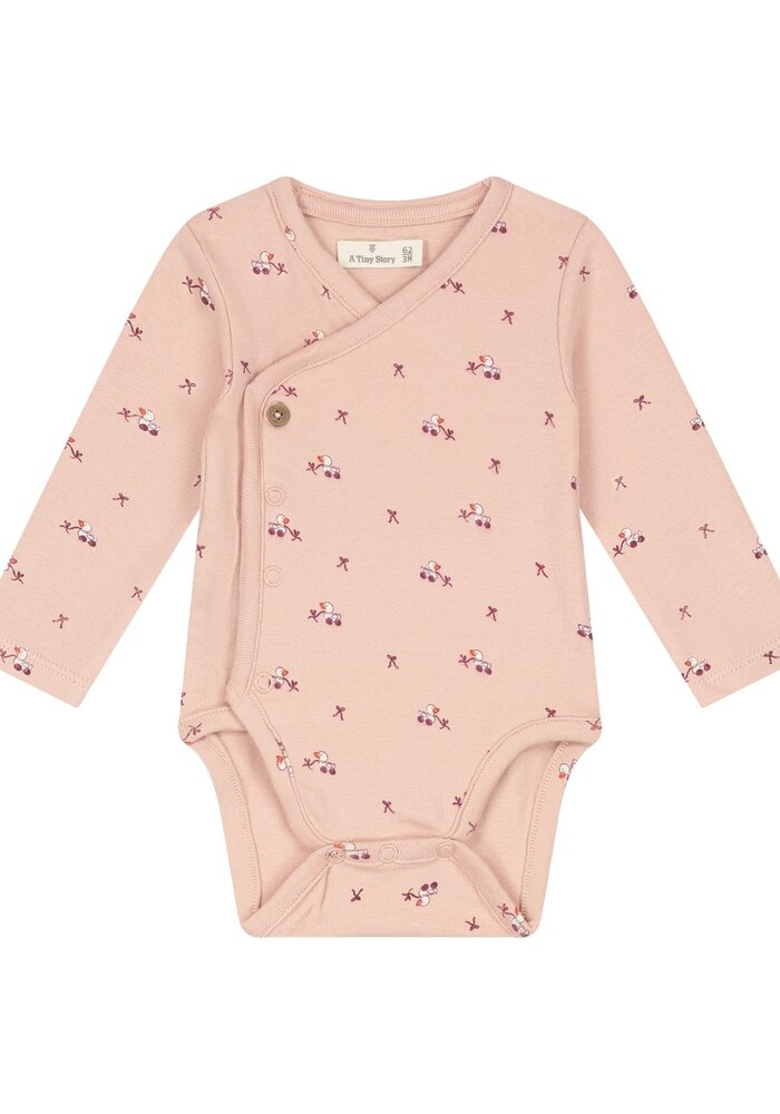 A Tiny Story baby romper long sleeve Old pink IV