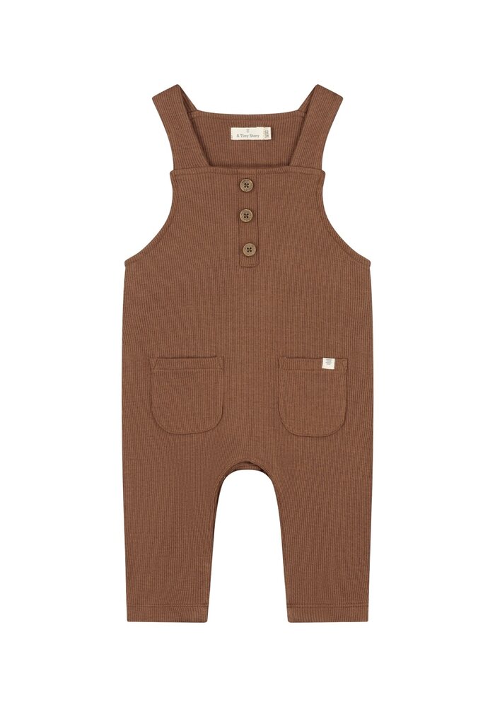 A Tiny Story baby dungaree Coffee