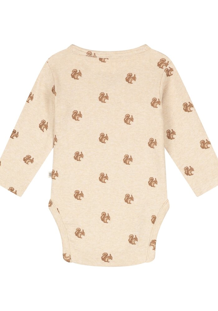 A Tiny Story baby romper long sleeve Beige melange