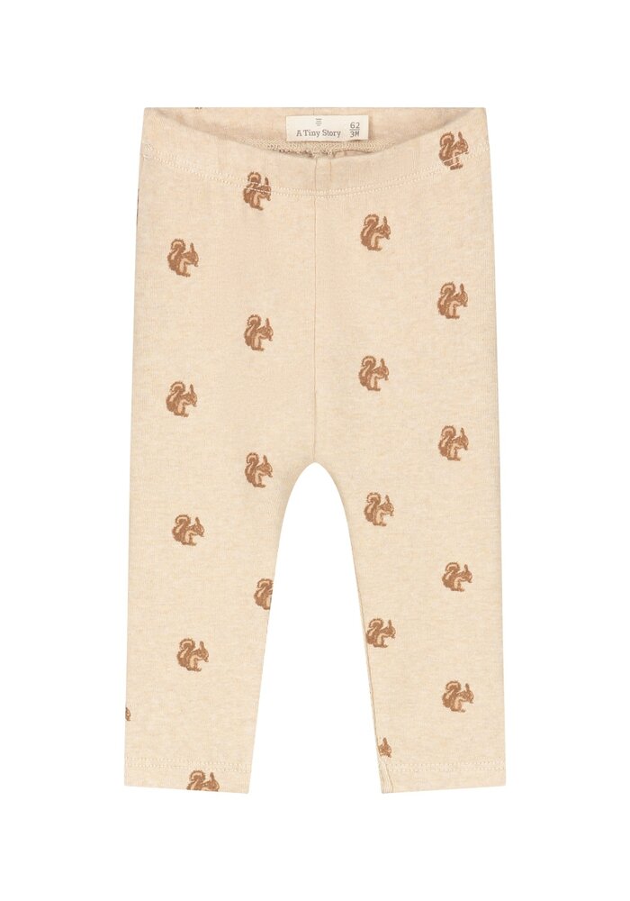 A Tiny Story baby pants Beige melange