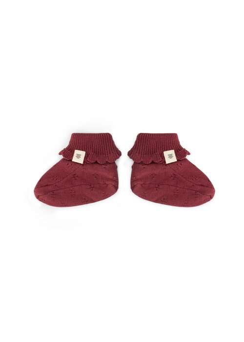 A TINY STORY A Tiny Story baby slippers Dark red