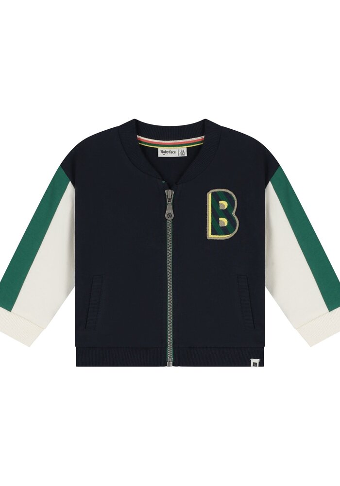 Babyface baby boys sweat cardigan Navy