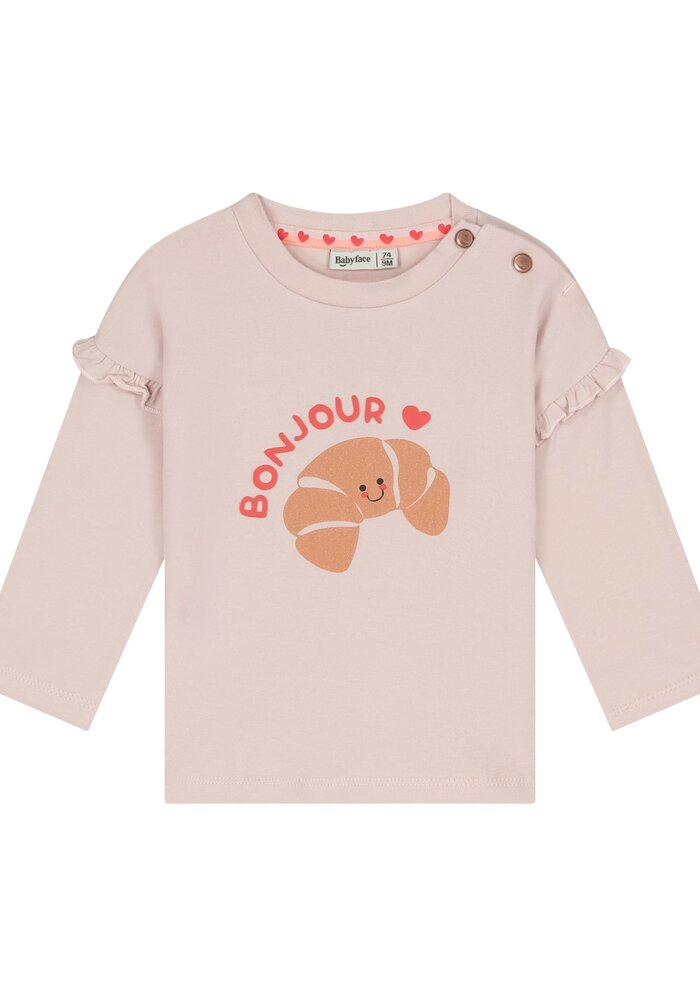 Babyface baby girls t-shirt long sleeve Light pink