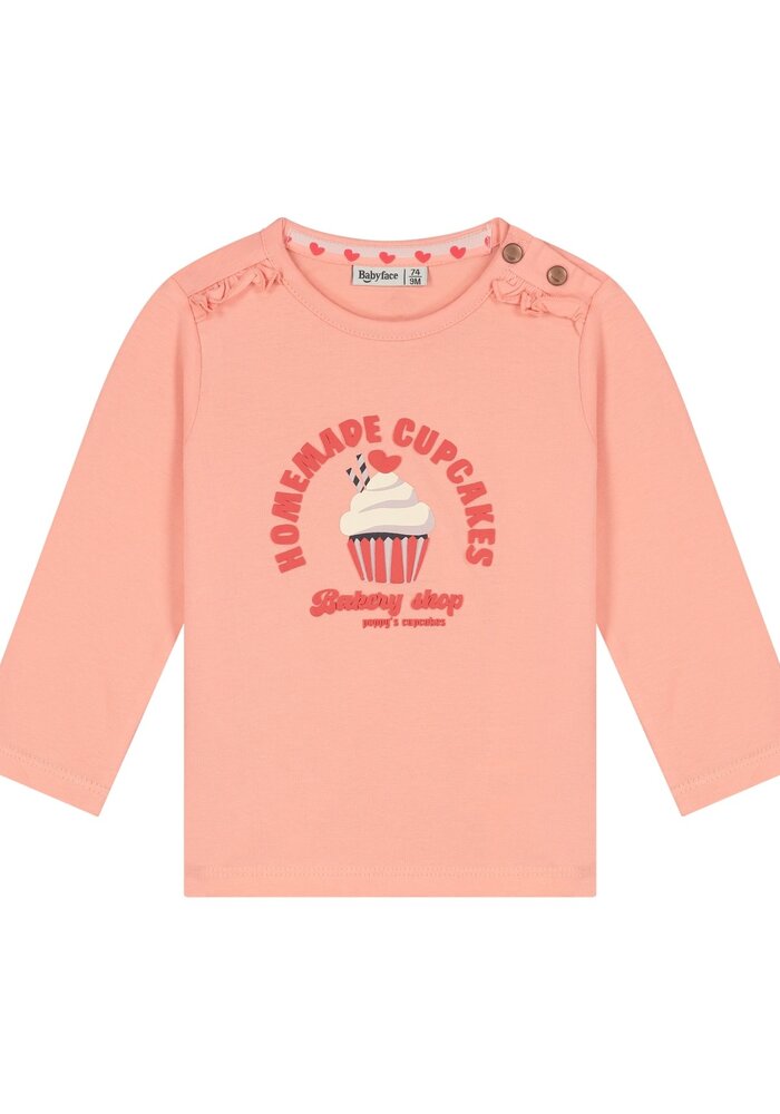 Babyface baby girls t-shirt long sleeve SALMON