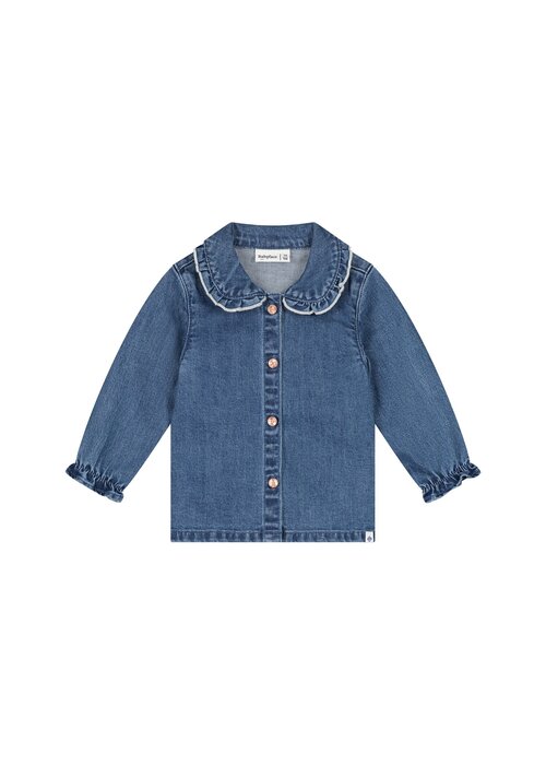 Babyface Babyface baby girls denim blouse long slv Medium blue denim