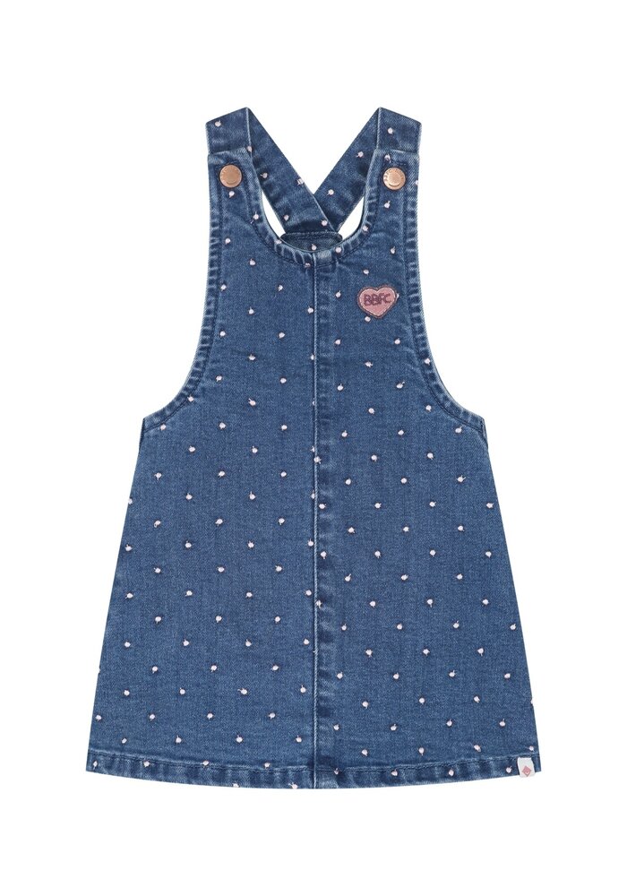 Babyface baby girls dress sleeveless Medium blue denim