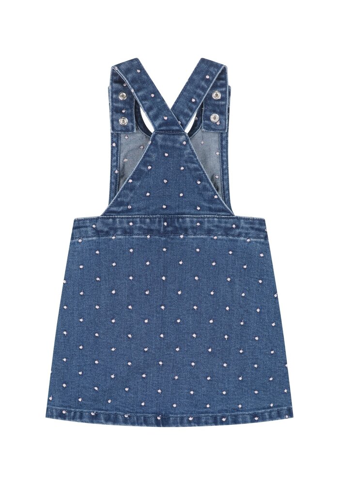 Babyface baby girls dress sleeveless Medium blue denim