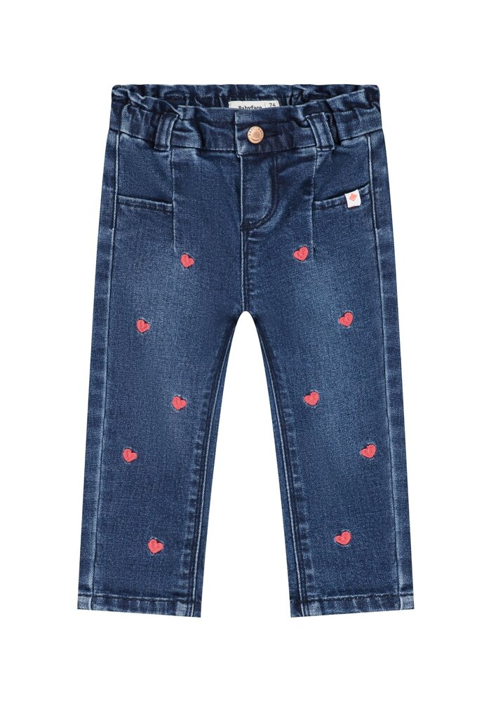 Babyface baby girls denim pants paperbag Dark blue denim